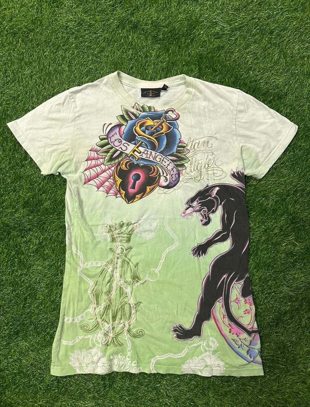 Christian Audigier Panther T-Shirt Size L Vintage Y2K Graphic Tee